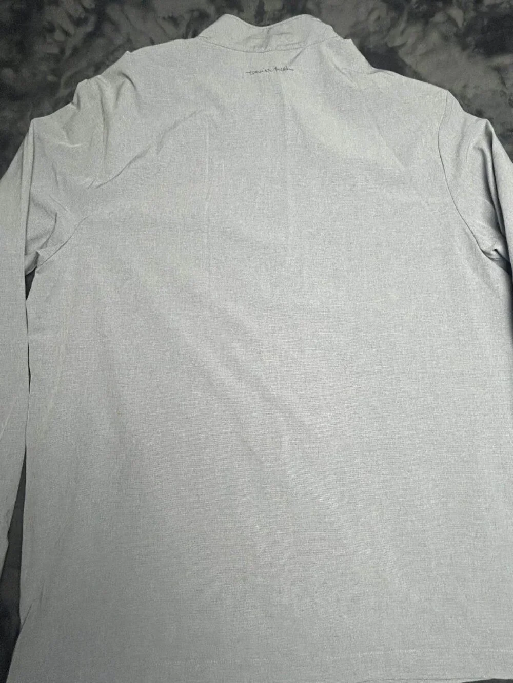 Travis mathew Lightweight Zip Jacket L Light Gray Polyester Blend